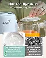 Vista 6 de GROWNSY - Licuadora para comida de bebé con canasta de vapor, procesador de alimentos de 1 paso, cocción automática, licúa, tritura, muele y Azul