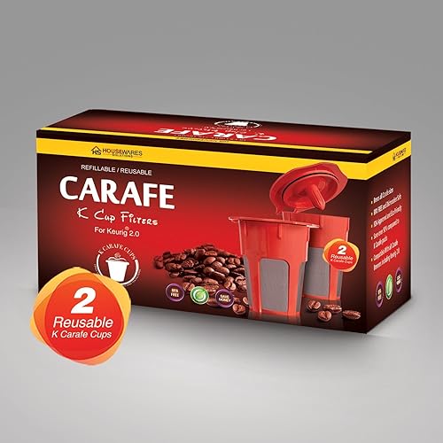 Miniatura 9 de Housewares Solutions paquete de 2 filtros reutilizablesrellenables para vaso-cafetera Carafe K Cup de Keurig versiones 20 K200 K300 K400 K500
