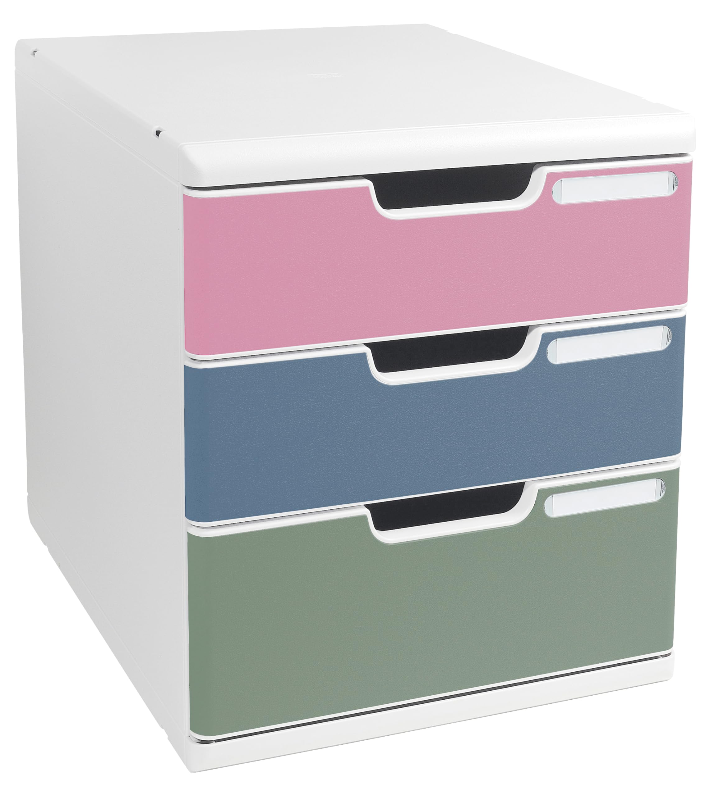 Exacompta - Réf. 325303D - MODULO A4 Autentik - Module de classement 3 tiroirs pour document A4+ - Dimensions extérieures : Prof. 35 x largeur 28,8 x Hauteur 32 cm - Assortis