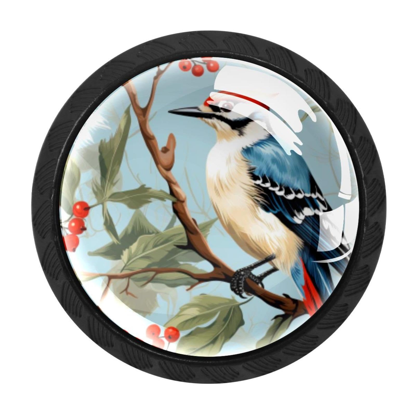CHENZZZZ 4 Pack Woodpecker Drawer Knob Cabinet Hardware