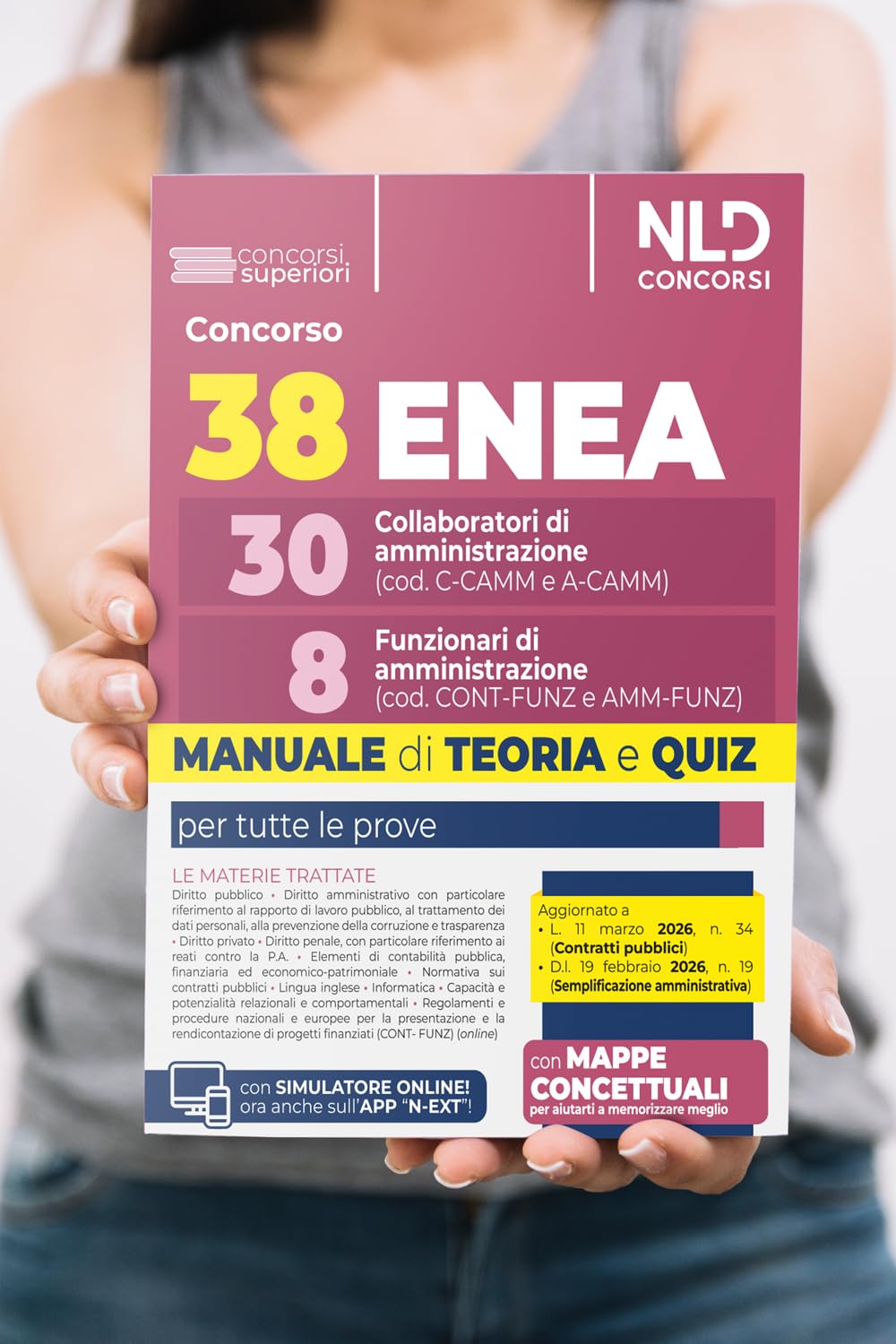 Concorso 38 posti ENEA 30 Collaboratori di amministrazione e 8 Funzionari di amministrazione Manuale di teoria e quiz con Mappe concettuali