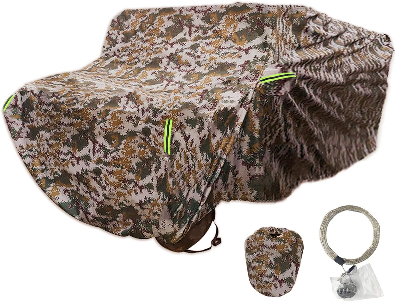 Truck Cover Compatible with Hummer H1 H3 Pickup Large SUV Covers Waterproof All Weather Full Exterior Covers with Elastic Camouflage Durable Car Cover for Sun Protection Outside