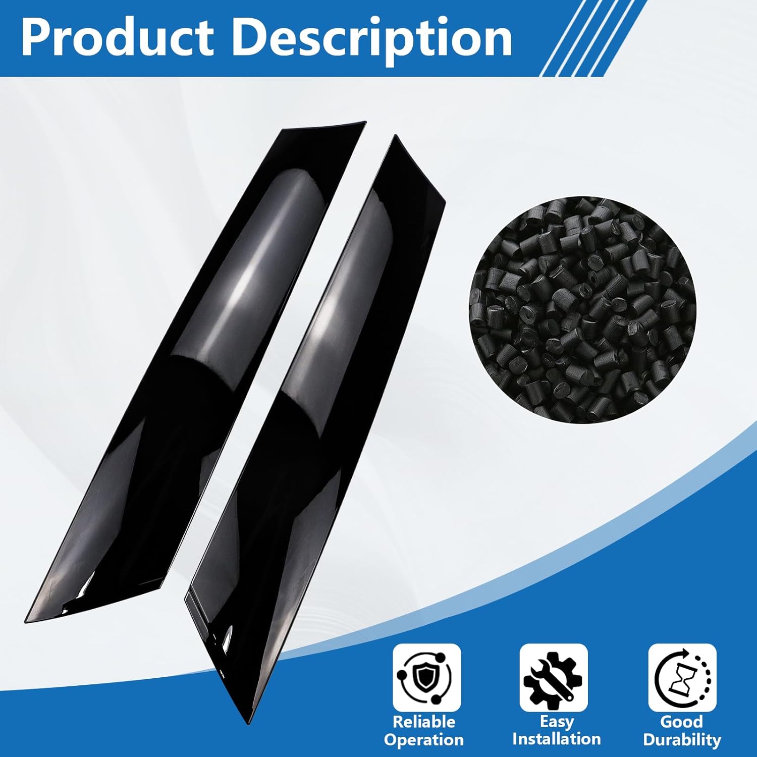 Windshield Post Trim A-Pillar Molding Cover Compatible with Mini Cooper R55(08-14) R56(07-13) R57(09-15) Left Driver & Right Passenger Side Replaces 51137272583 51137272584