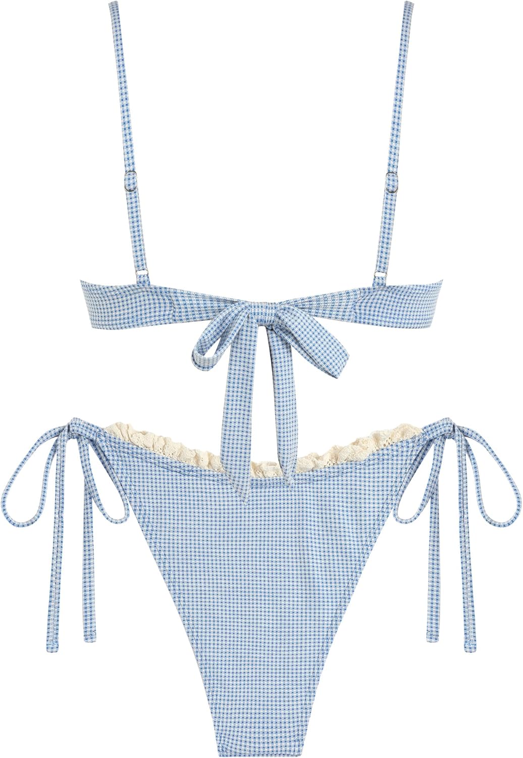 ZAFUL Women High Cut Bikini Sets String Sexy Swimsuit Two Piece Underwire Bathing Suit Brazilian Cheeky Cut Out Cute Swimwear - Image 3