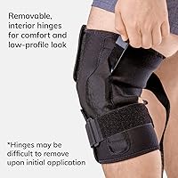 Vista 5 de BraceAbility Rodillera rota de menisco ROM – Soporte poscirugía con bisagras de tamaño grande con control de extensión de flexión para bloqueo