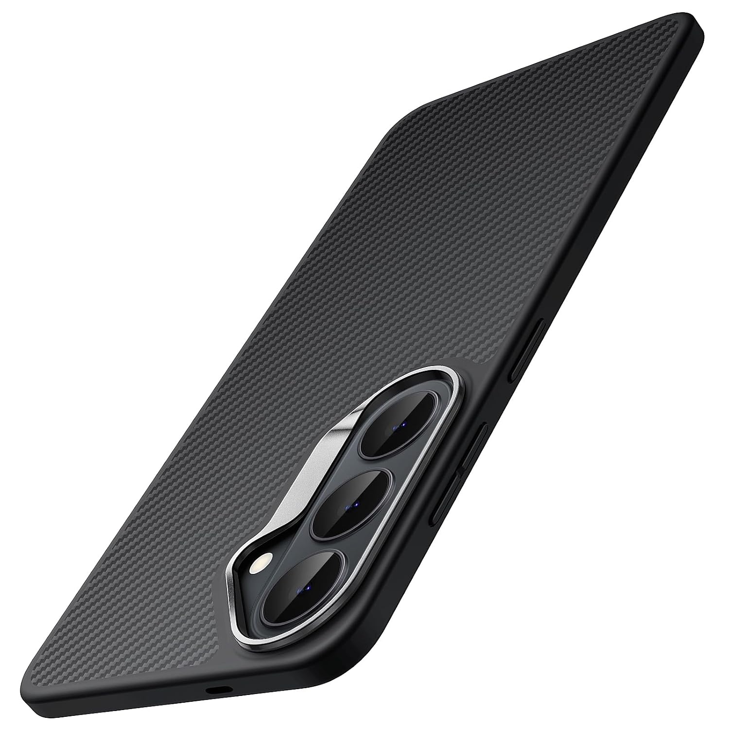 JETech Ultra Slim Case for Samsung Galaxy S26, 600D Aramid Fiber Woven Back with TPU Frame, Compatible with MagSafe, Lightweight Precision Fit & Military Grade Protection (Black)