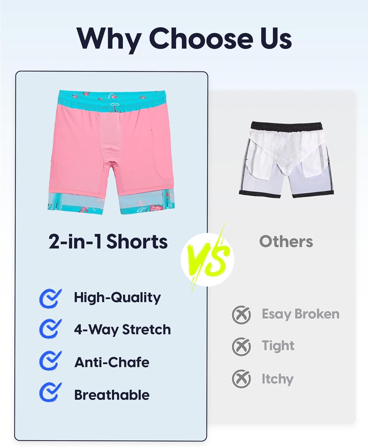 maamgic Boys Swim Trunks Compression Liner Stretch Teen Boy Swim Shorts Anti-Chafe Bathing Suits with Zipper Pocket - Image 3