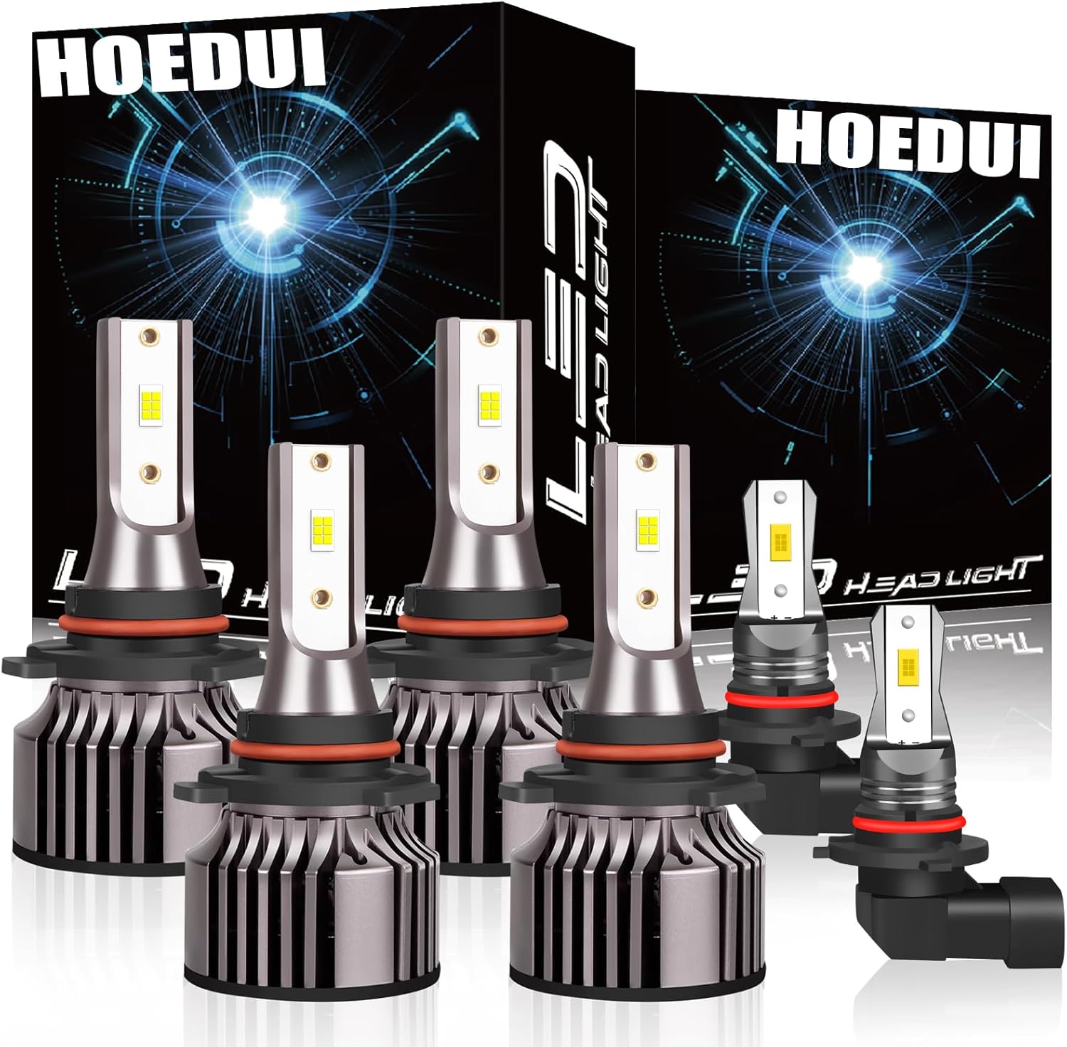 Headlight Bulbs Fit For 2002-2005 Chevy Avalanche 1500/2500, 9005 High Beam 9006 Low Beam 9145 Fog Light Bulbs,6500K White Car Light,500% Brightnes Bulb,Plug and Play, IP68, Pack of 6