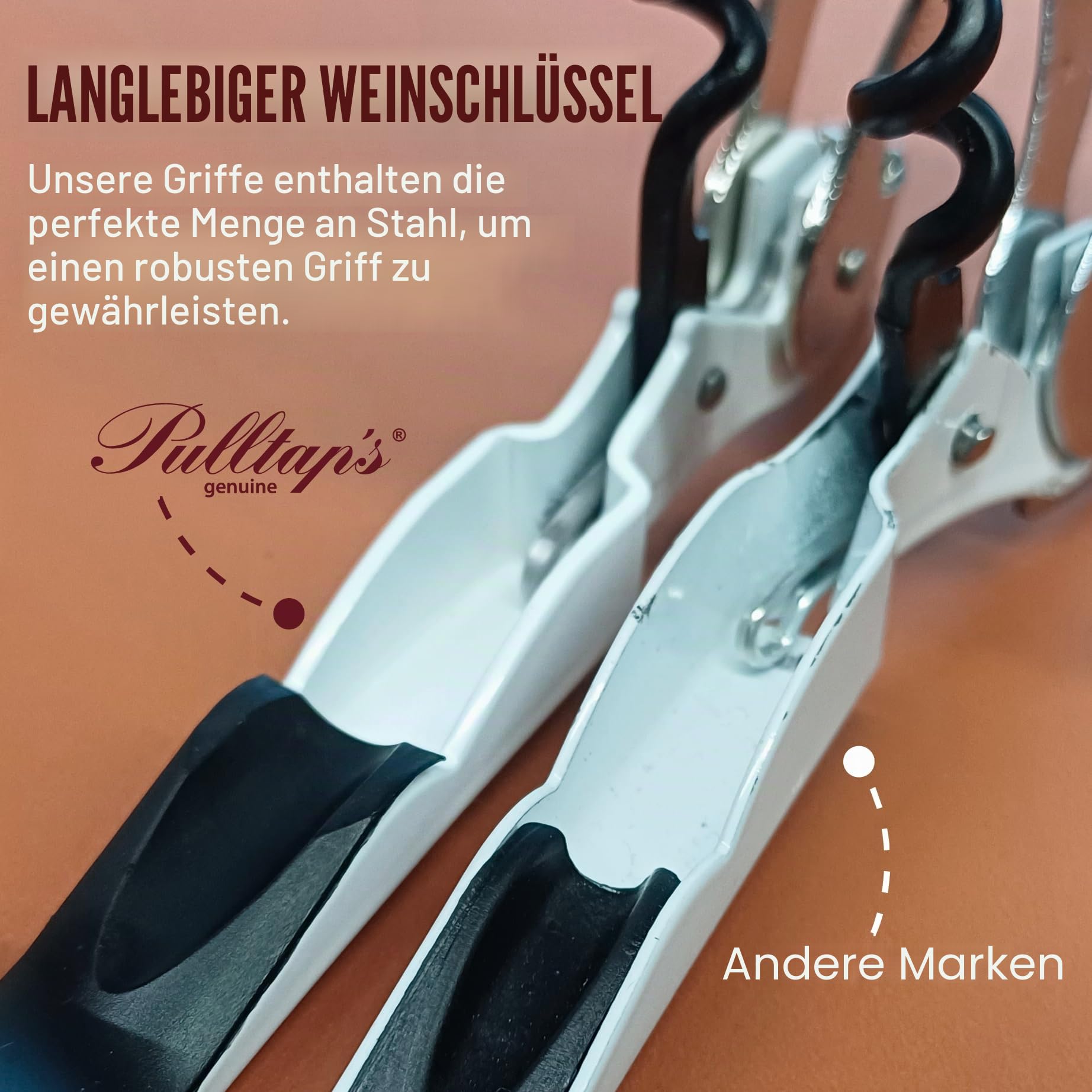 PULLTAP'S GENUINER Classic 500 Zweitakt-Korkenzieher für den professionellen Gebrauch, Schwarz (Kataphorese), Patentiert und
