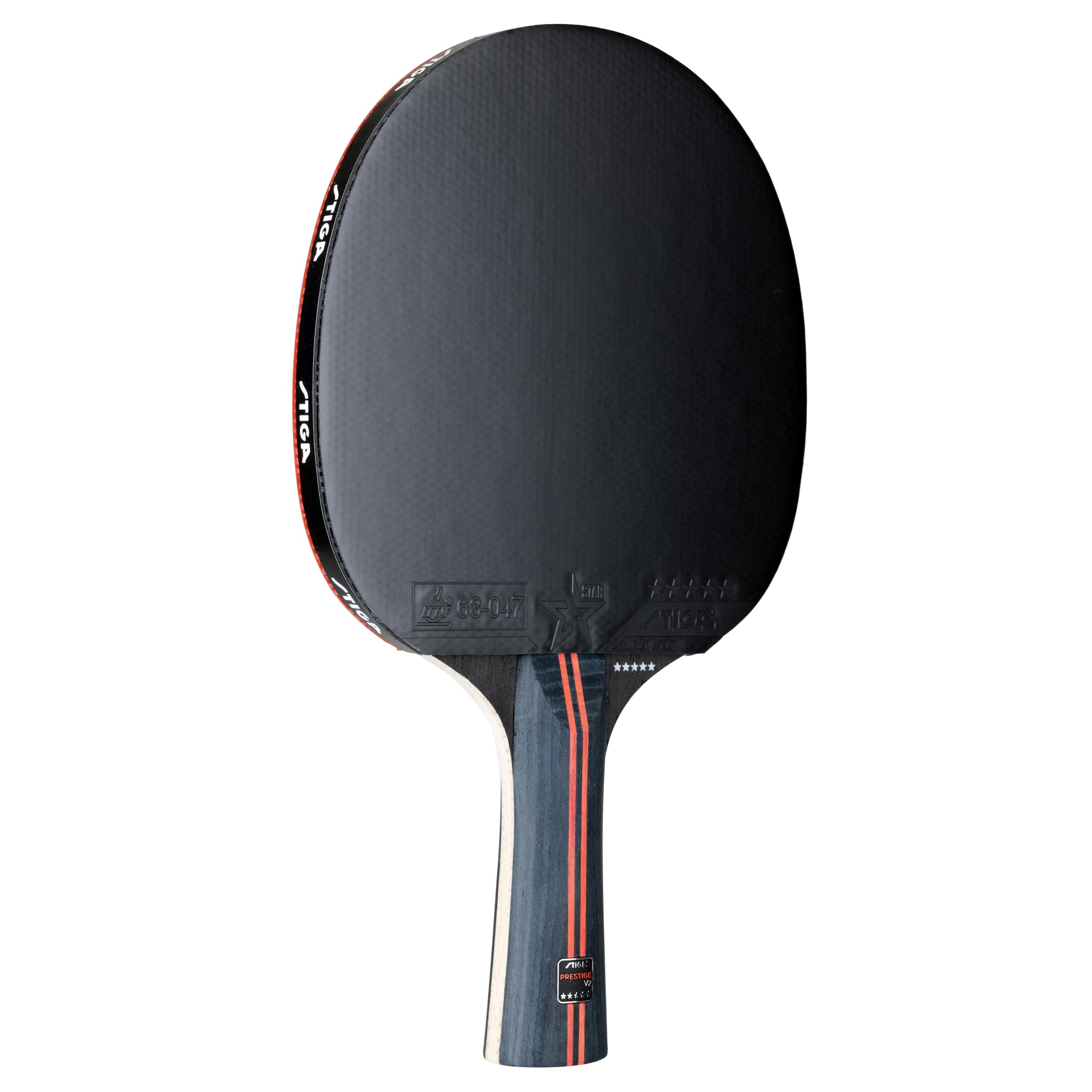 STIGA Prestige V2 Racchetta da Ping Pong a 5 Stelle – Alta Velocità, Telaio 5 Strati, Impugnatura Concava, ACS + WRB, Gomma ITTF, Spugna 2.0 mm