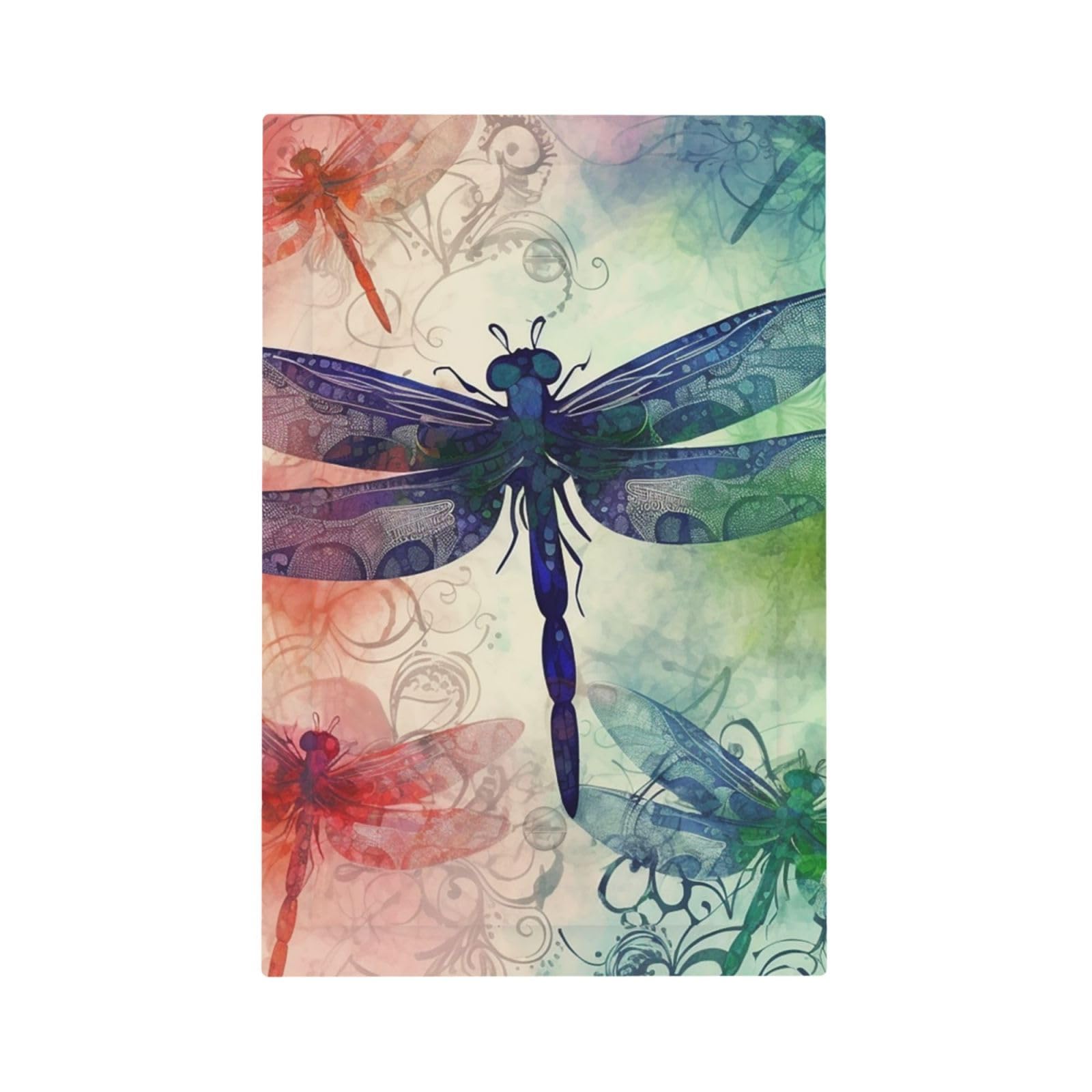 1-Gang Decorator Wall Plate Modern dragonfly Light Switch Cover Single Gang Receptacle Outlet Wall Plate Mid Size 5" x 3" Wallplate Unbreakable Polycarbonate Outlet Faceplates Covers