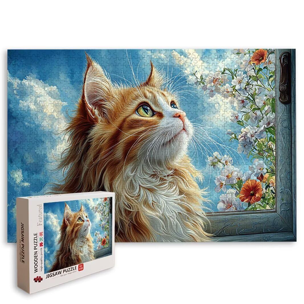 Puzzle Gatto, Puzzle 2000 Pezzi Adulti per Decor, Regalo Donna/Uomo -8690