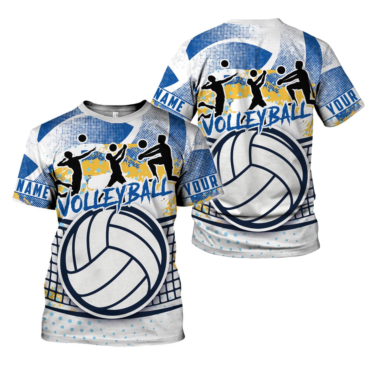 MAPrints Personalized Volleyball Shirt, Volleyball 3D Tshirt for Men & Women, Volleyball Uniform, Shirt for Volleyball Lover (Volleyball 25)