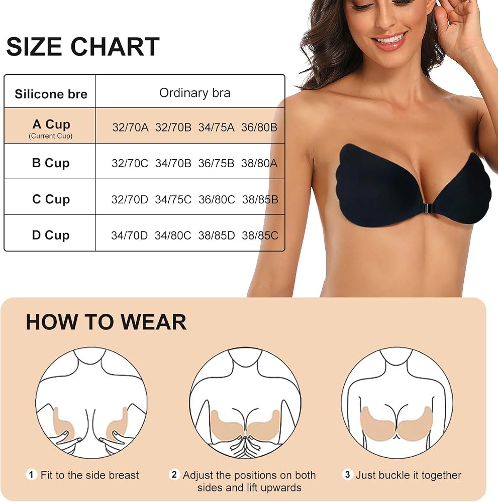 HERSIL Reggiseno adesivo push up grandi seni push up reggiseni adesivi