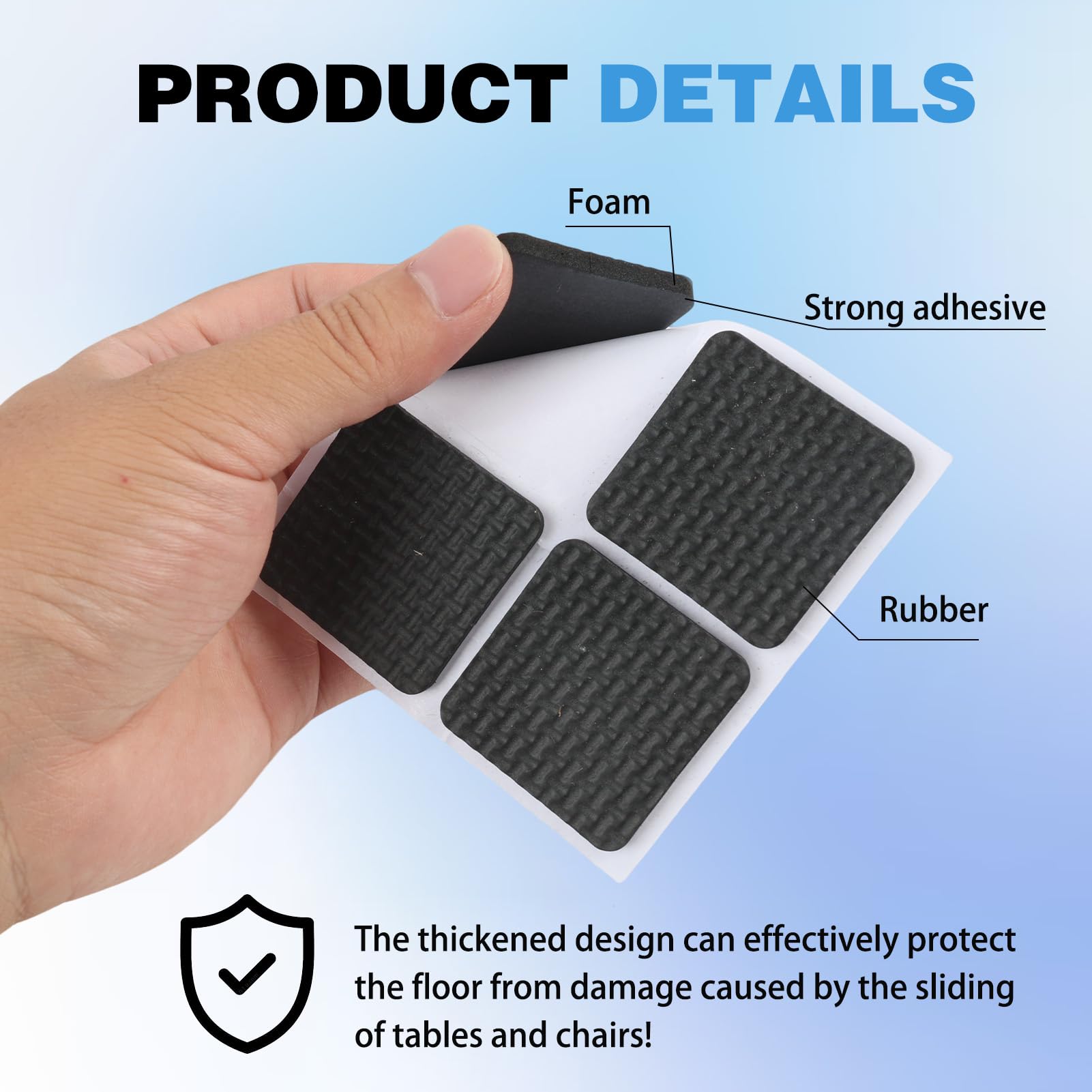 Non Slip Furniture Pads 12pcs 101mm Furniture Grippers,Feet for Furniture Legs - Image 4