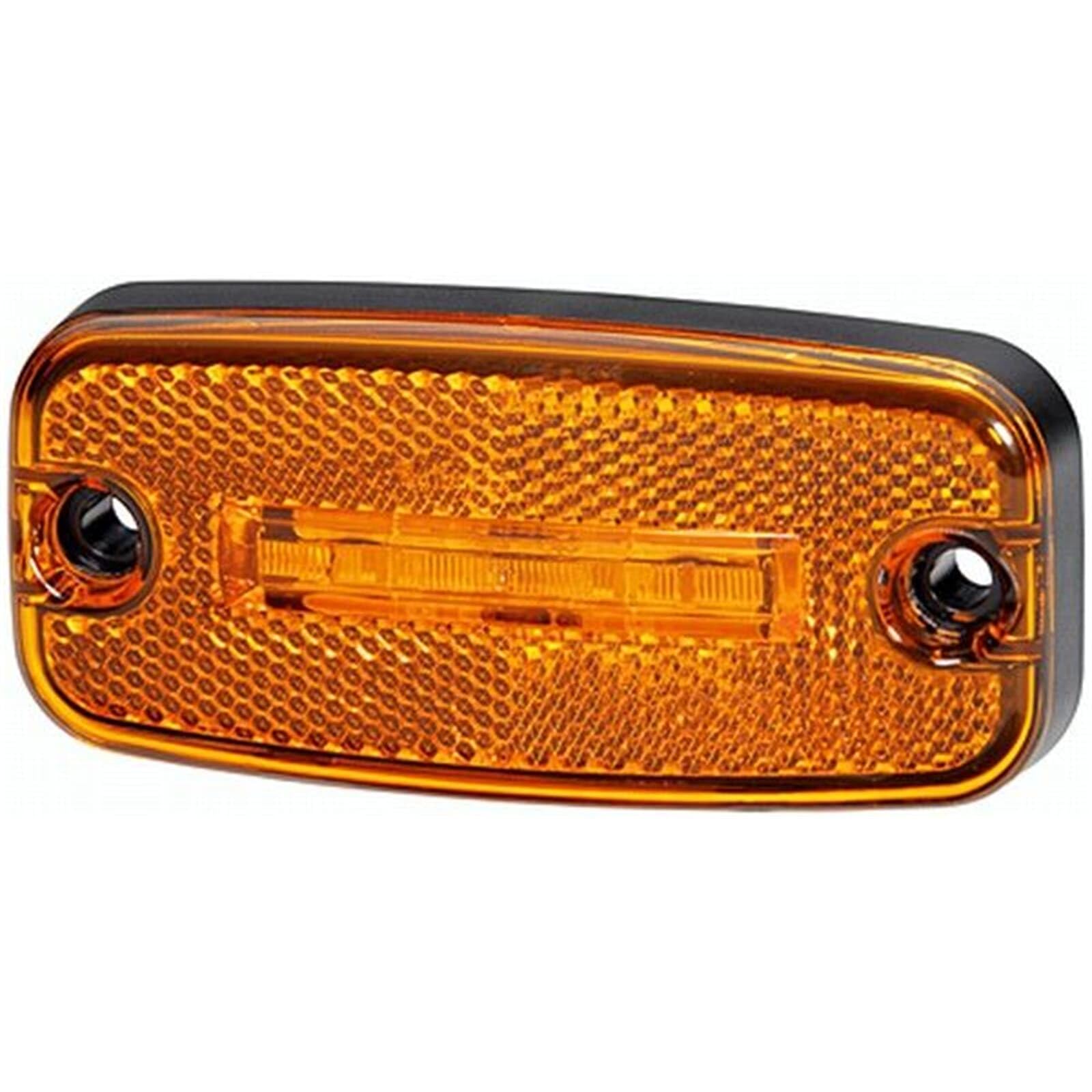 HELLA 2PS 345 600-011 Seitenmarkierungsleuchte - Begrenzungsleuchte - Anhänger - Wohnwagen - LED - 24V - Schraubanschluss/Anbau - ADR/GGVS - Kabel: 500mm - Stecker: offene Kabelenden - 2-polig