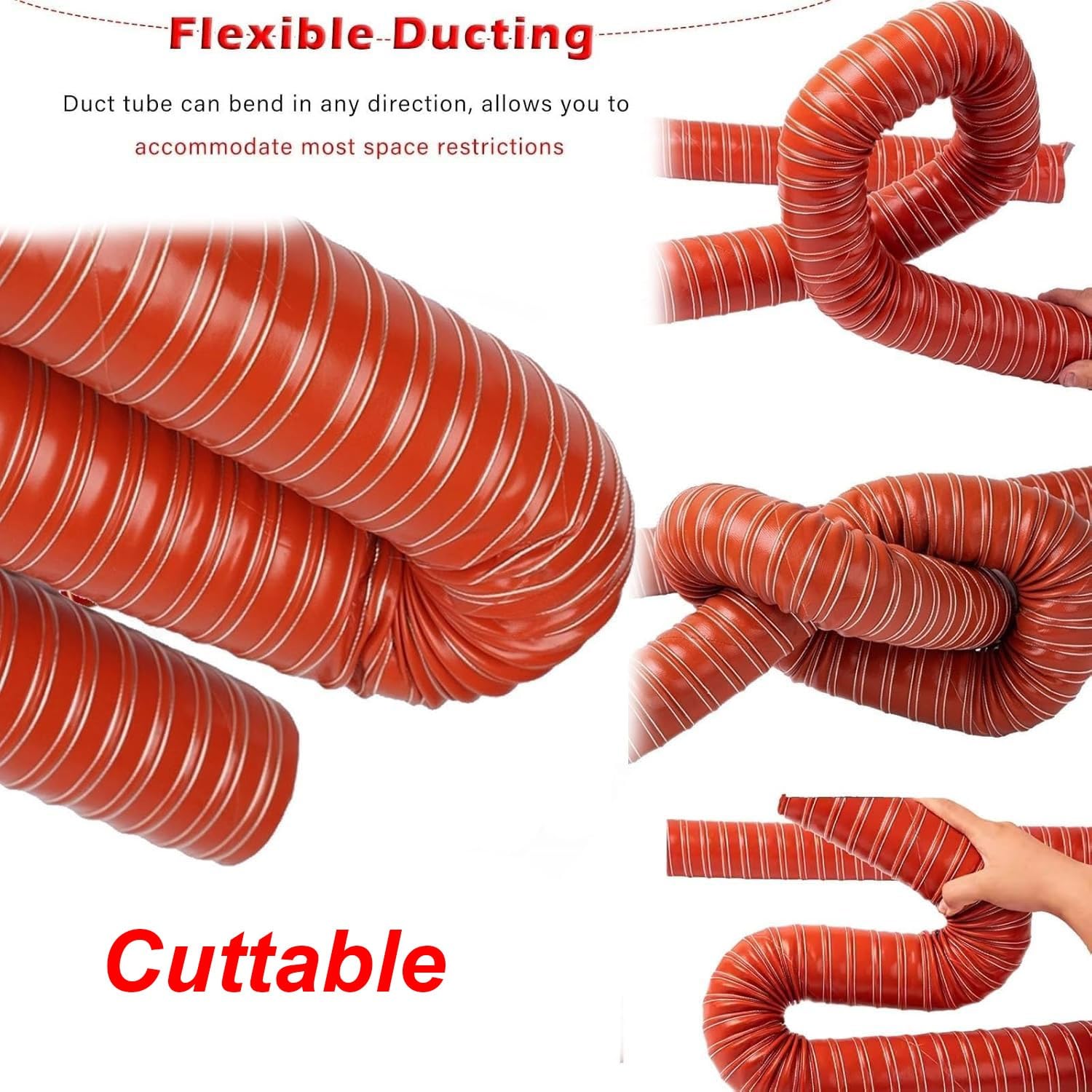 Tubo flessibile di ventilazione HVAC lungo 4,5 m per tende da coltivazione, stanze per asciugatrice, cucine, bagni e soffitte