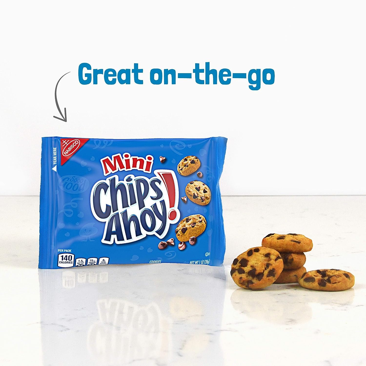 Chips Ahoy Mini Chocolate Chip Cookies, 1oz Pouches, Pack of 20 bundled by Schoolhouse Snacks