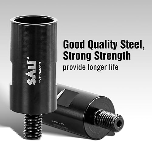 Miniatura 4 de SALI Adaptador Convertidor de Brocas de Núcleo de Acero Endurecido 1-14"-7 Hembra a 58"-11 Macho para Mayor Eficiencia de Perforación, Ideal para