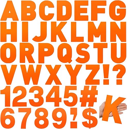 Miniatura 8 de Seajan 184 letras de vinilo grandes de 6 pulgadas, letras grandes del alfabeto, números y símbolos, autoadhesivas, extraíbles para aula, ventana,