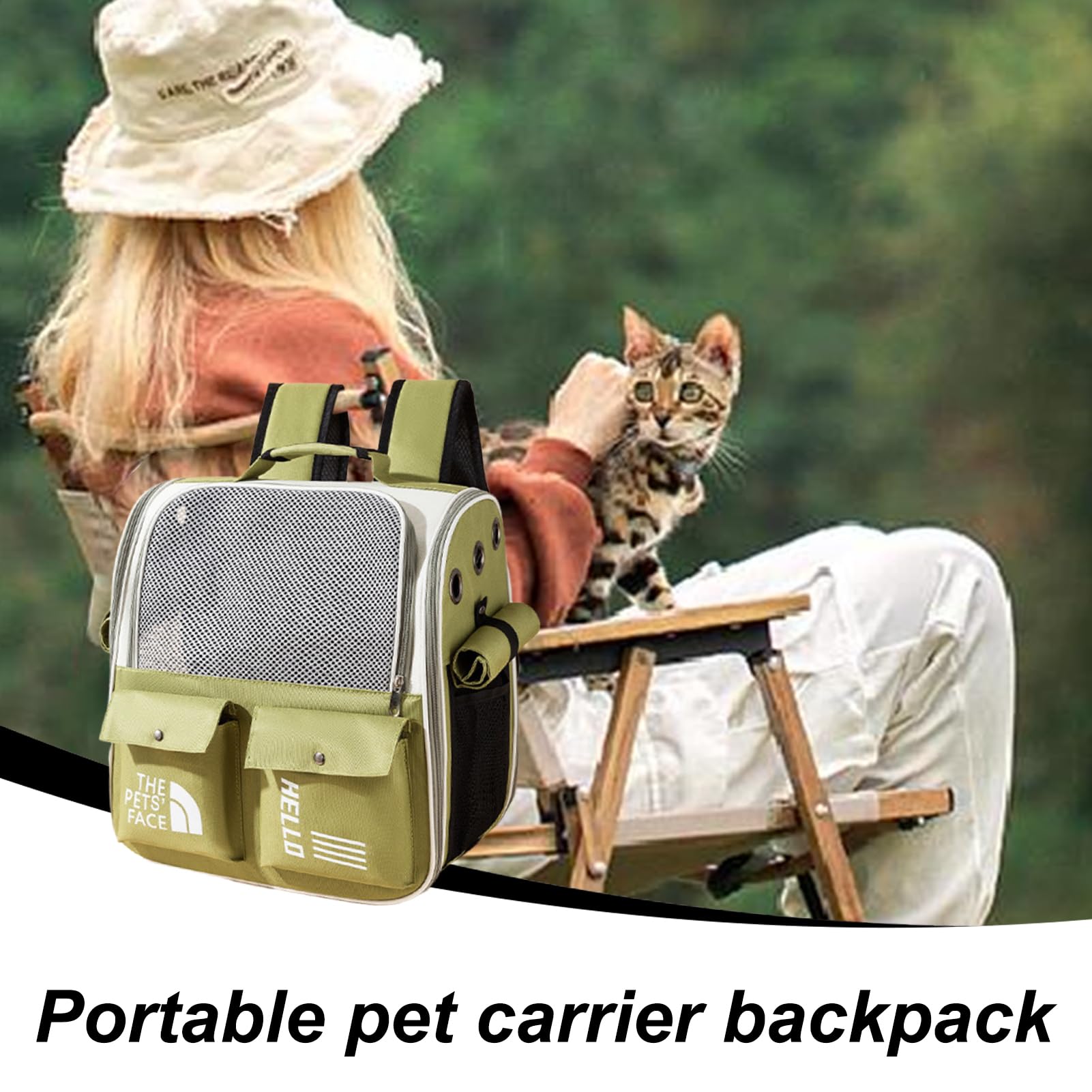 rucksäcke Geräumiger Tragerucksack für kleine bis mittelgroße Katzen und | Welpen-Rucksack für kleine und mittelgroße Hunde und Kleintiere, für alle Outdoor-Aktivitäten