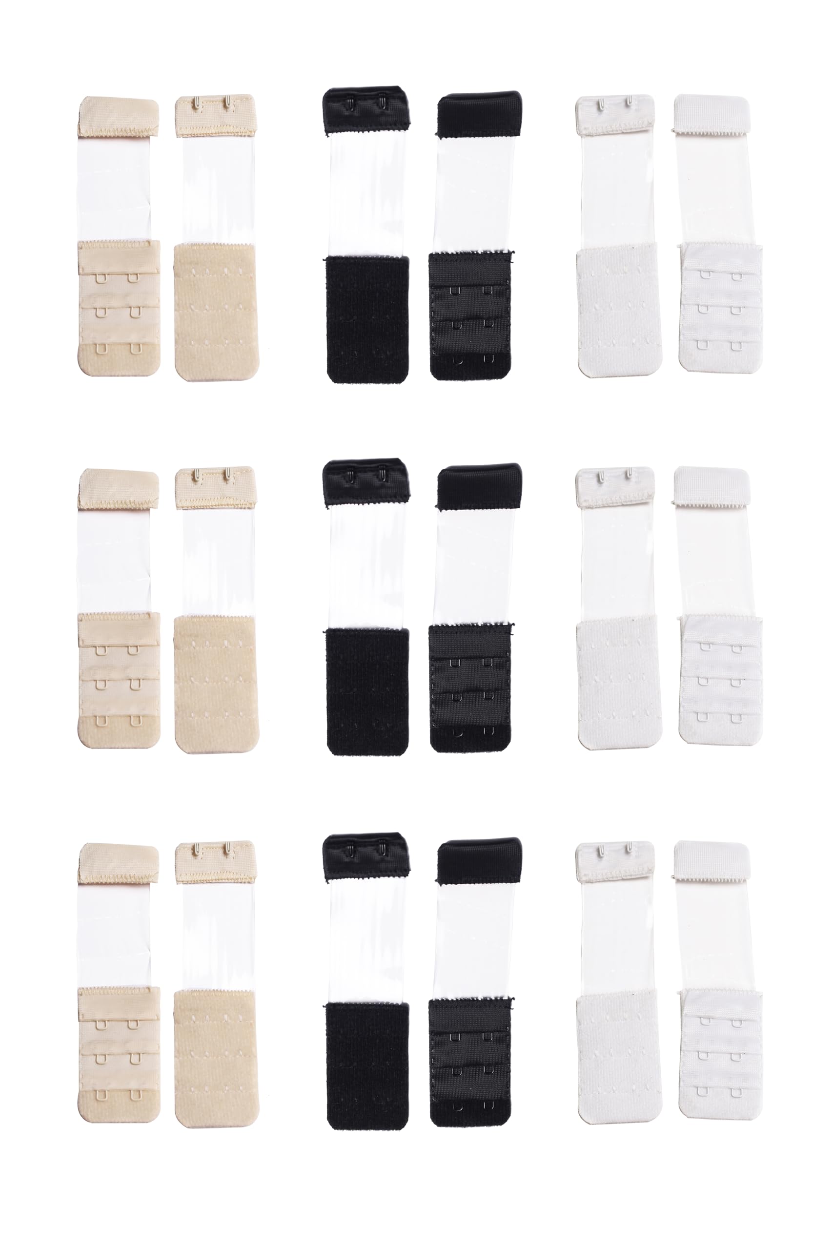 Pack of 12 Transparent Bra Extenders for Women 2 Hook-image-16