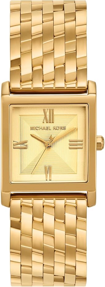 Michael Kors Womens Georgie Three-Hand Gold-Tone Stainless Steel Watch MK4934