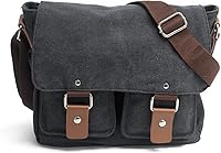 Vista 7 de Men's Lightweight Vintage Waterproof Canvas DSLR SLR Shockproof Camera Shoulder Messenger Bag Sling bag