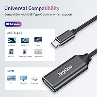 Vista 6 de RayCue Adaptador USB C a HDMI, adaptador USB tipo C 4K a HDMI (Thunderbolt 3/4) compatible con iPhone 15 Pro/Max, MacBook Pro/Air, iPad Pro/Air