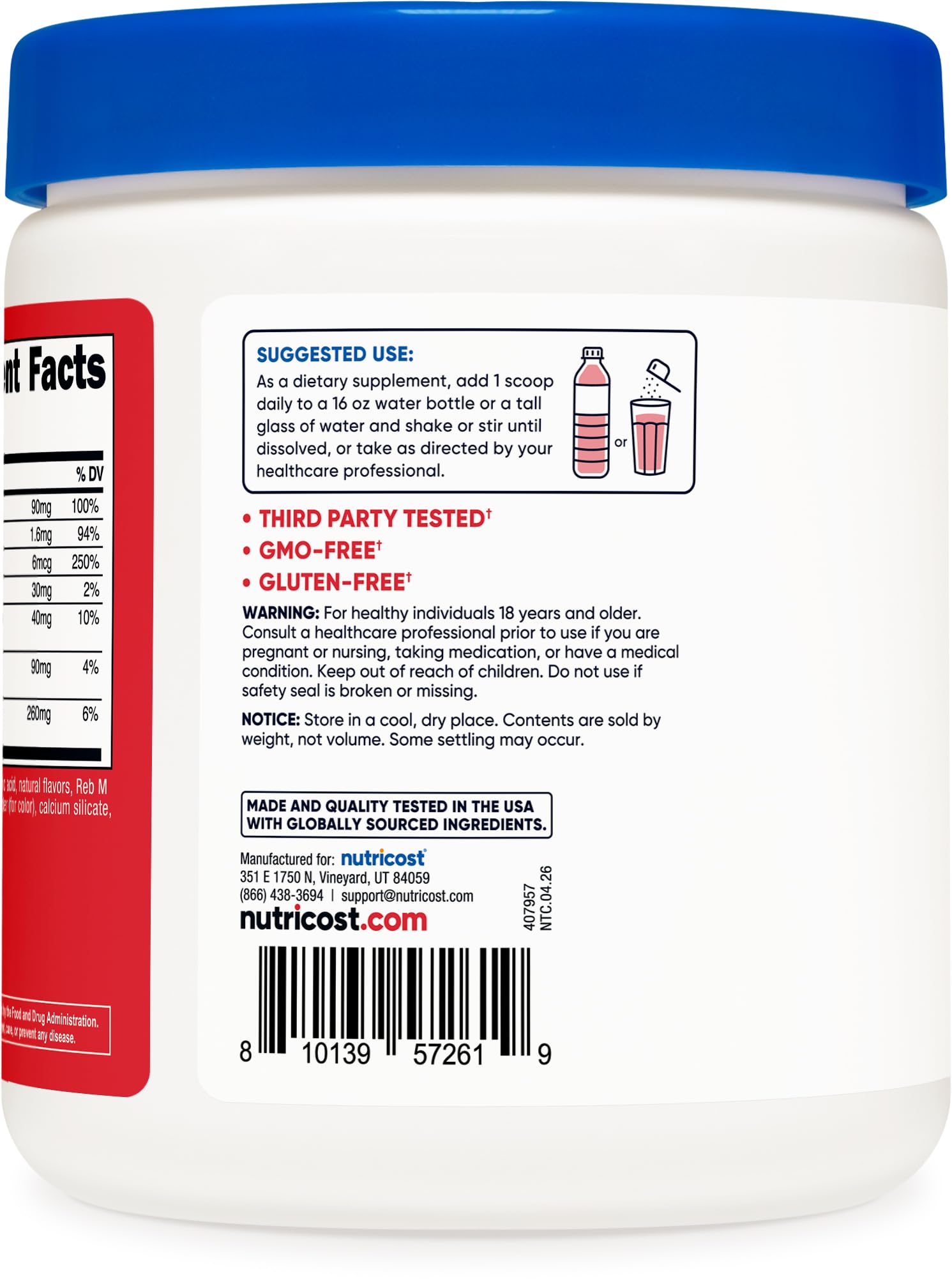 Nutricost Electrolyte Complex Powder (120 Servings, Fruit Punch) — Amazon image 4