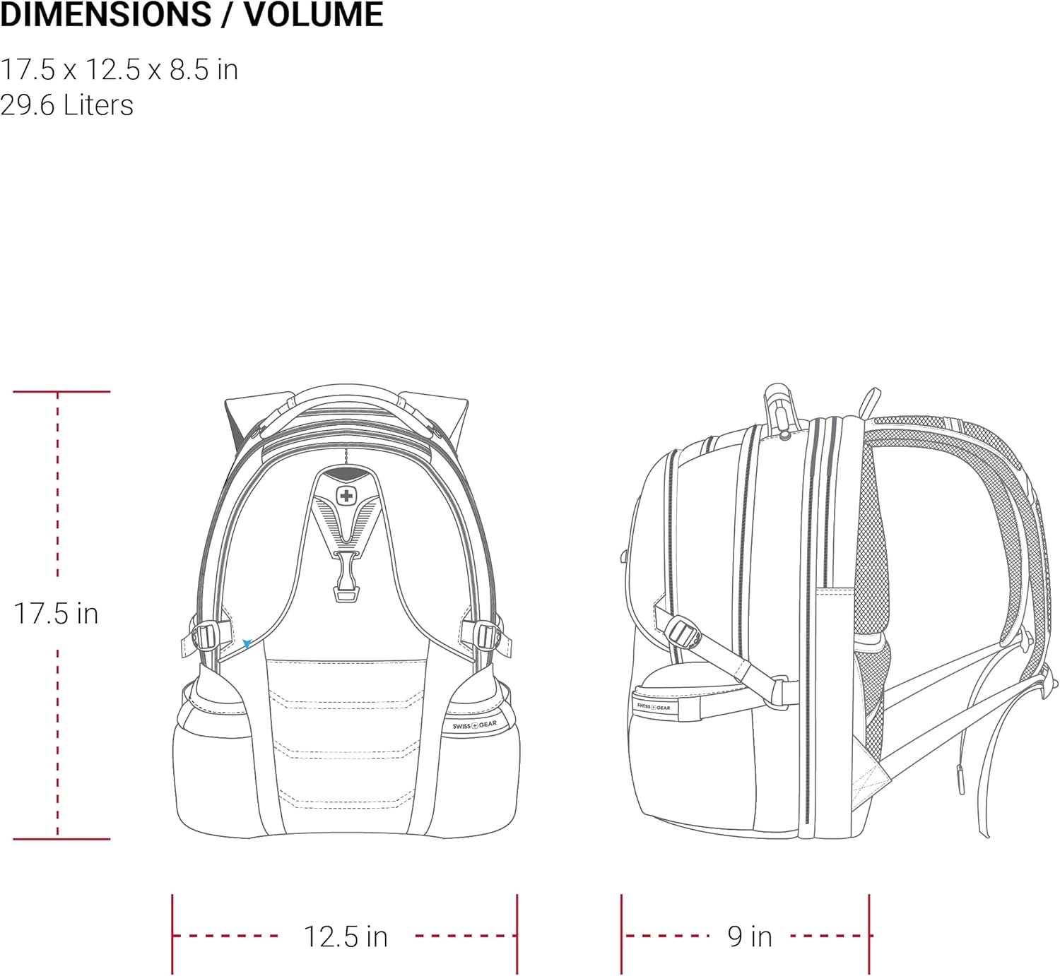 SwissGear 2769 ScanSmart Laptop Backpack, Fits Most 16 Inch Laptops, TSA Friendly, Work, School, Men's and Women's, Black - Image 9