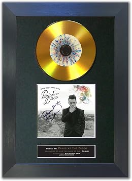 PANIC AT THE DISCO GOLD DISC Album Signed Reproduction Autograph BLACK FRAME Mounted A4#127