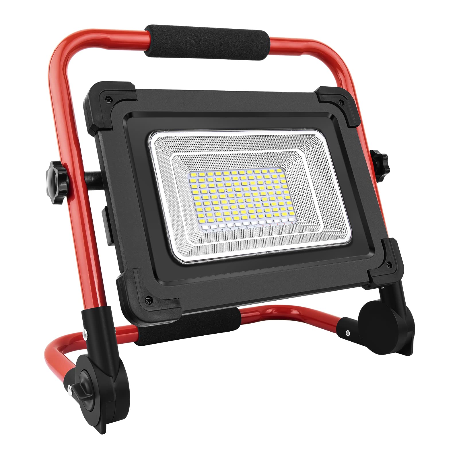 Faro LED Ricaricabile 8000LM Con Pannello Solare - 13500mAh, Telecomando, 4 Modalit&agrave;, Per Esterno