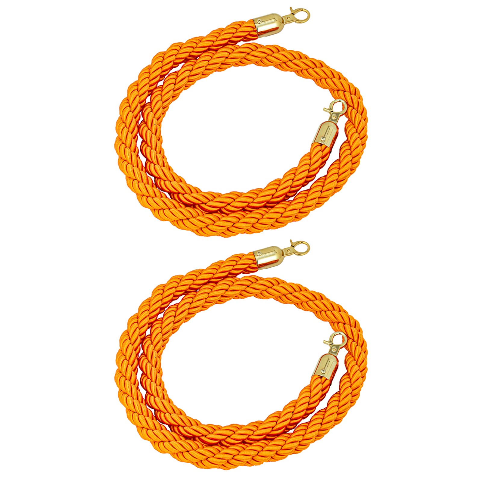 ścienna bariera do odgradzania kolejki, Zestaw 2 barier kolejkowych, skręcana lina do kontroli tłumu, bariera kolejkowa kin, hotele, wielkie otwarcia, szampan(Orange)