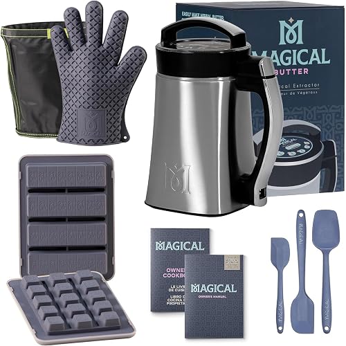 Magical Butter MB2e Starter Bundle - Herb Infuser with 8mL Gummy Mold | MB2e machine, spatulas, butter tray, 8mL gummy mold. Starter bundle for infused butter or homemade gummies.