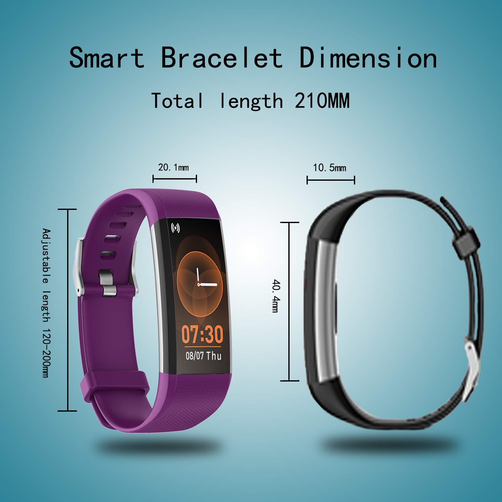 SpO2 Fitness Tracker z pulsometrem, ciśnienie krwi, wodoszczelność IP68, 16 trybów sportowych, krokomierz, licznik kalorii, monitor snu, monitor aktywności, dla kobiet i mężczyzn, smartwatch