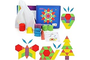 155 Pcs Wooden Geometric Shape Educational Montessori Toys for Kids