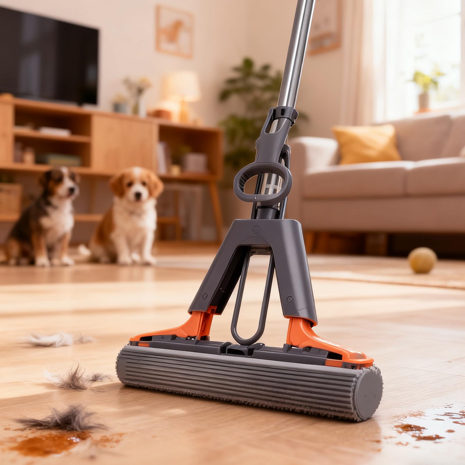 Mopa telescópica de esponja: herramienta de limpieza versátil para el hogar, perfecta para sala de estar, baño, dormitorio, comedor, dormitorio y limpieza de apartamentos