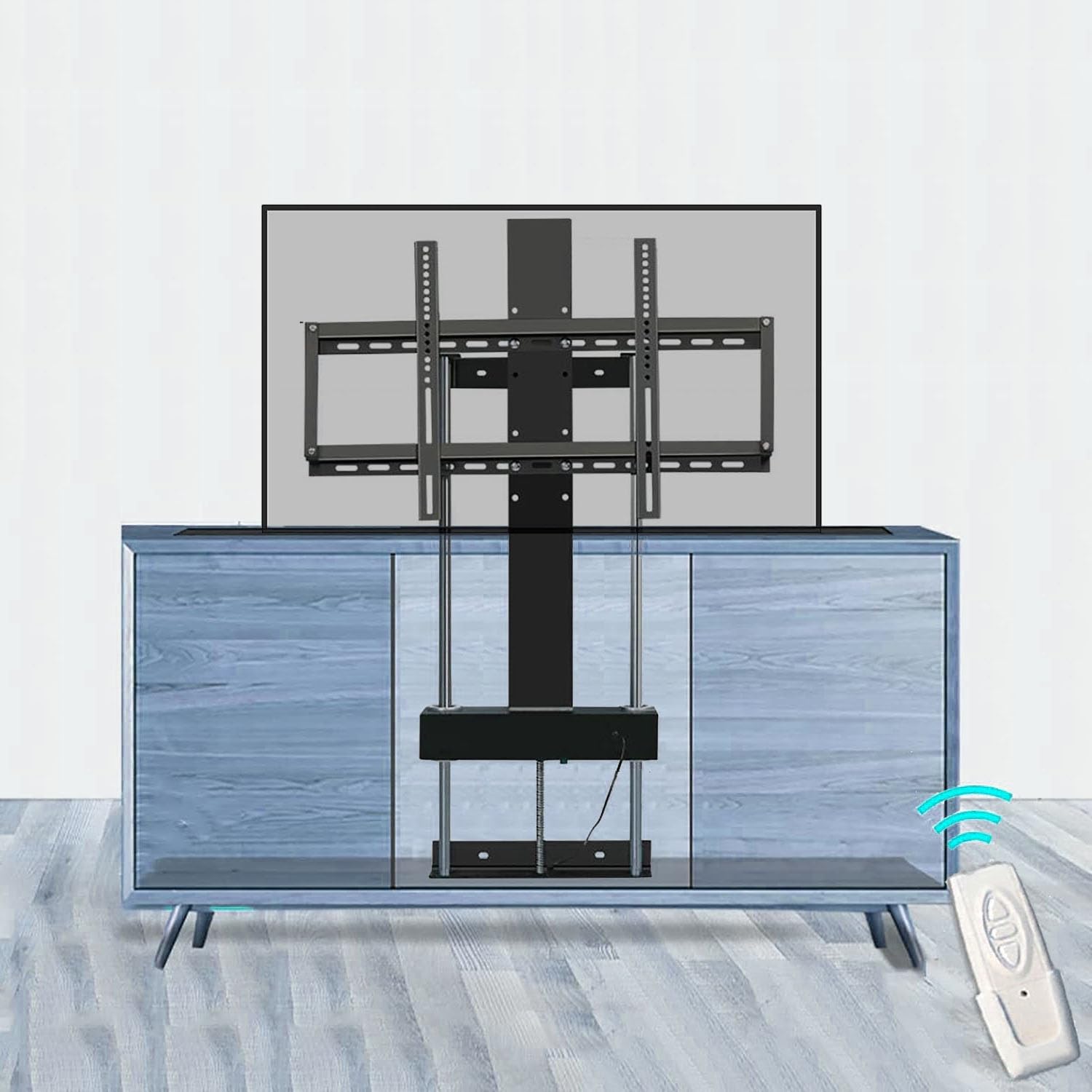 HTTGDGDH Motorised Tv Bracket Stand - Lcd Tv Floor Stand, For 37-75 Inch Tv Auto Lifting Tv Stand, With Remote Control Electric Lift Tv Stand, Bearing 50Kg Height Adjustable Tv Fl,