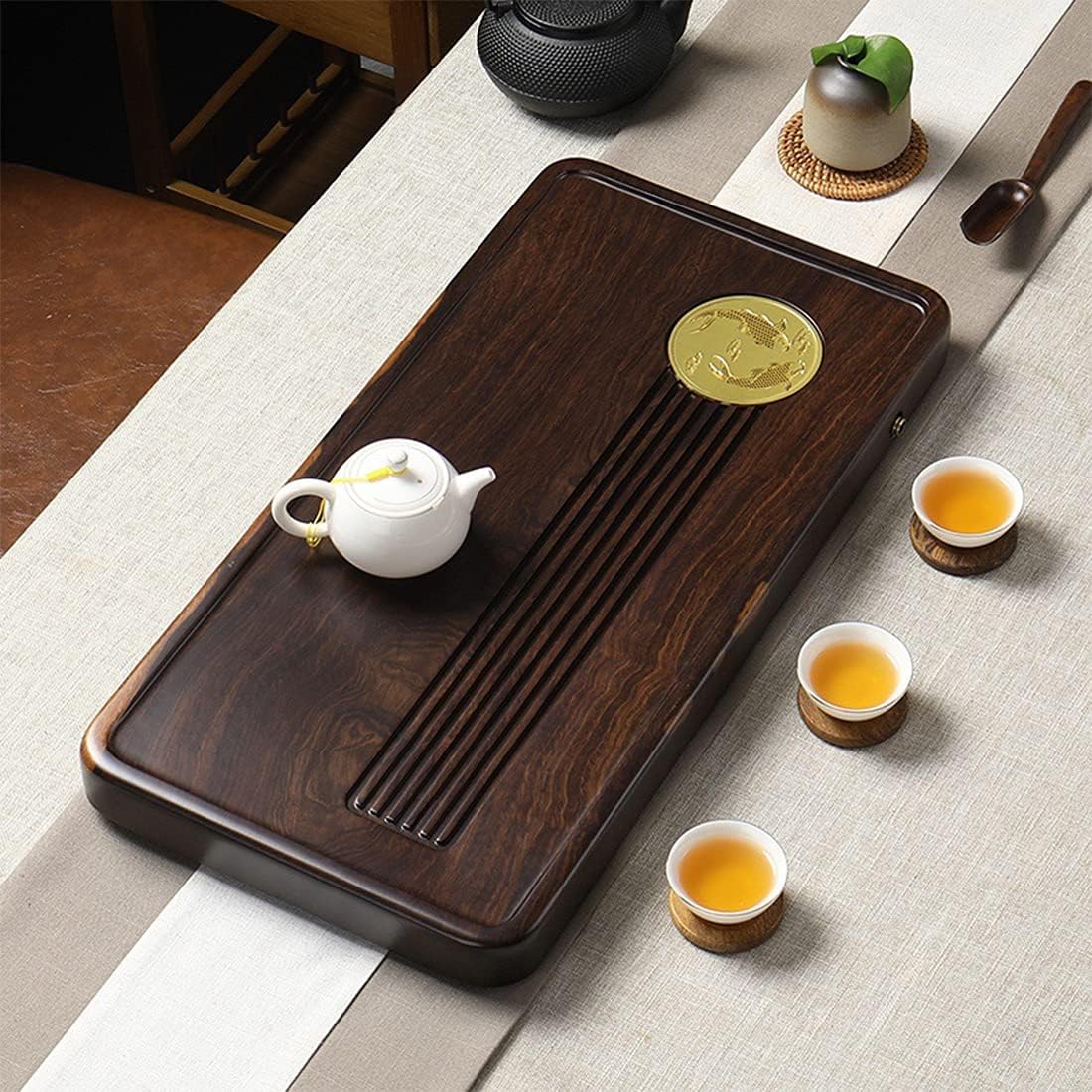 切立香合 井桁に橘 内金 木製 朱塗り 2.8寸 日蓮宗