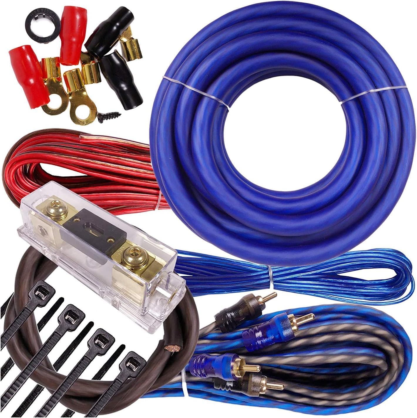 Complete 4000W Gravity 0 Gauge Amplifier Installation Wiring Kit Amp Pk2 0 Ga Red - for Installer and DIY Hobbyist - Perfect for Car/Truck/Motorcycle/Rv/ATV