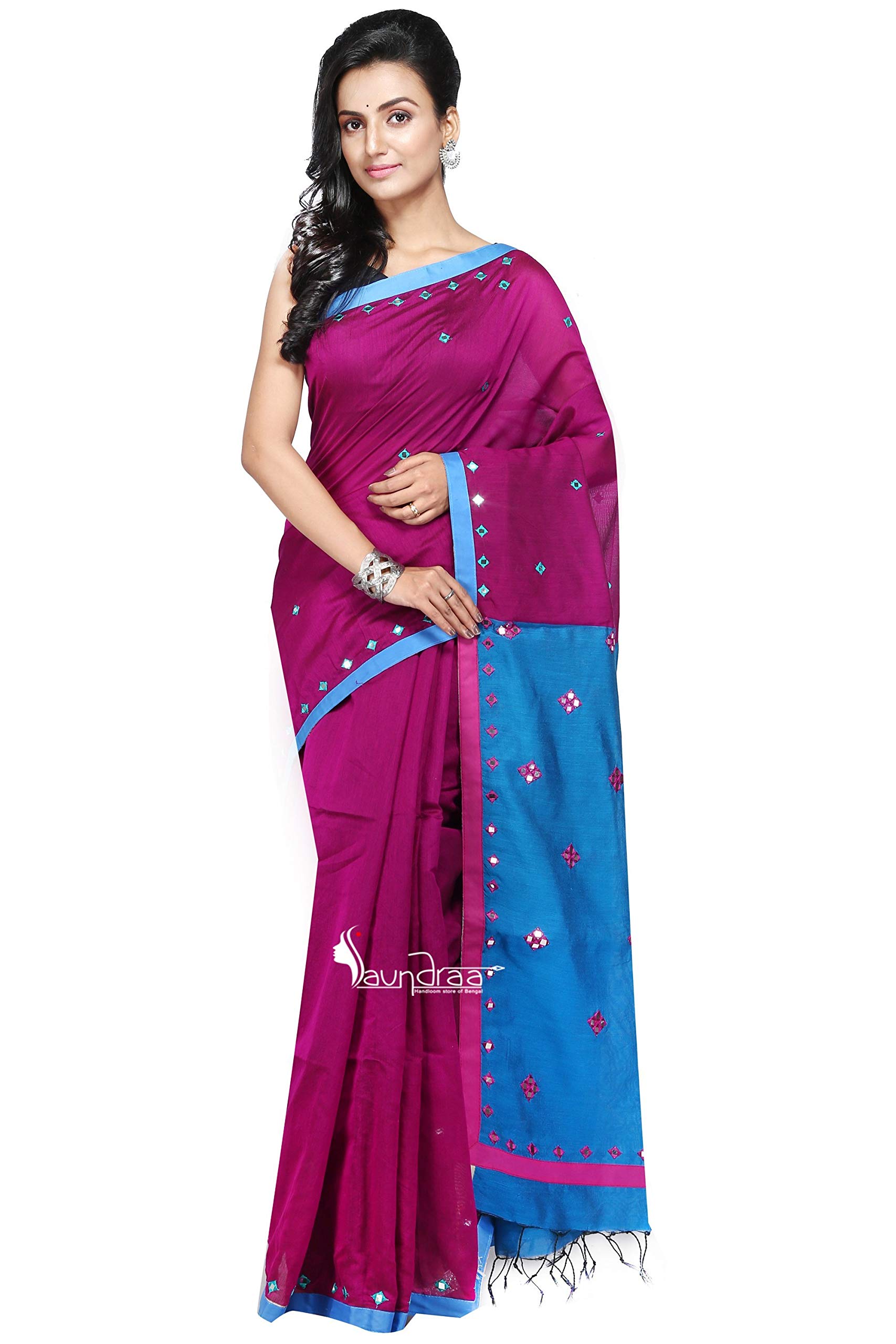 Handloom Needle Crafted Saree-image-43
