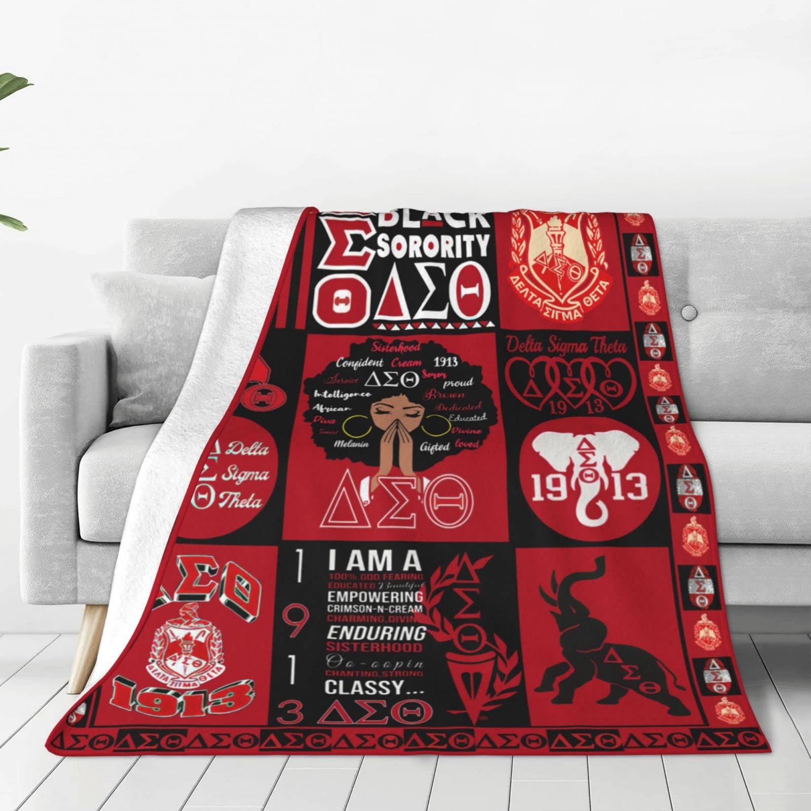 Throw Blanket Ultra Soft Blankets Flannel Lightweight Bed Blanket Quilt Durable Home Decor Cozy Sofa Blanket. (Black1, 60"X50")