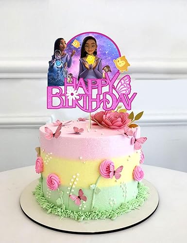 Miniatura 4 de Decoración de pastel de deseos, decoración de fiesta de cumpleaños para niñas, deseos de feliz cumpleaños, baby shower, suministros de fiesta