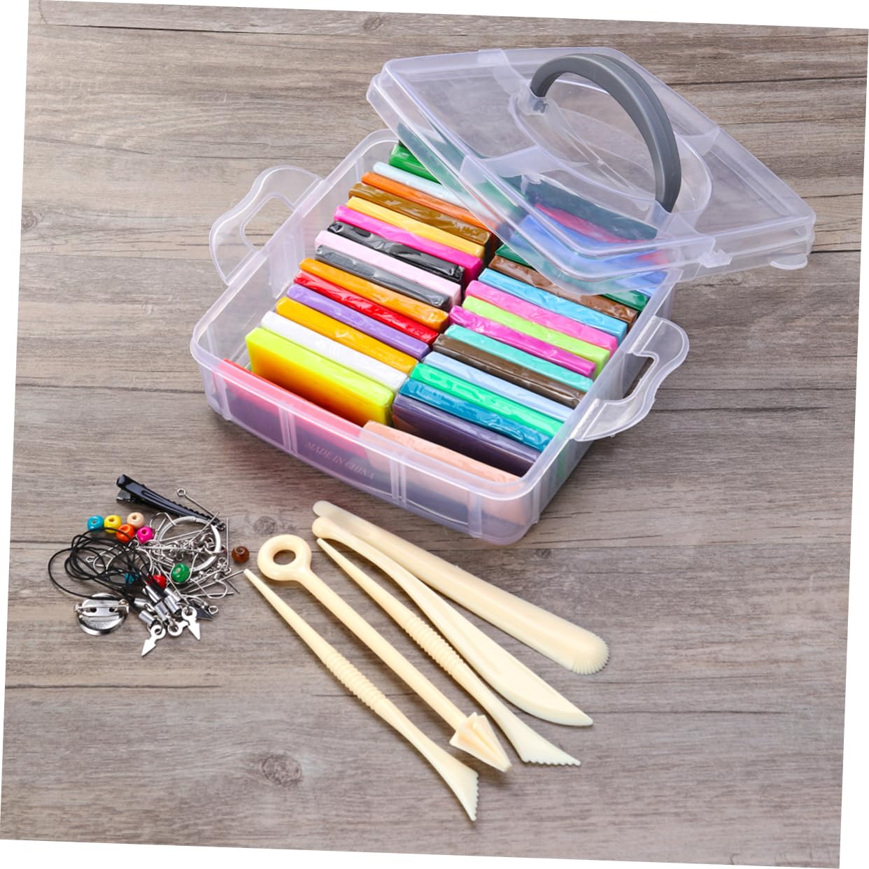 NUOBESTY 32 accessori in argilla kit utensili soft clay the colors lavoretti per argilla colorata giocattoli per argilla per kit di argilla da modellare