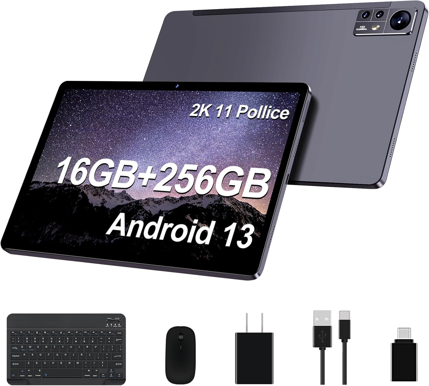 AOCWEI 2023 Android 13 Tablet 11 Pollici 16GB(8+8) RAM+256GB ROM (TF 512GB) |5G+2.4G WiFi | Bluetooth 5.0 |Octa Core|2.0Ghz |8600mAh|2000 * 1200pixels |5+13MP |Tablet con Tastiera Mouse e Custodia AOCWEI 2023 Android 13 Tablet 11 Pollici 16GB(8+8) RAM+256GB ROM (TF 512GB) |5G+2.4G WiFi | Bluetooth 5.0 |Octa Core|2.0Ghz |8600mAh|2000 * 1200pixels |5+13MP |Tablet con Tastiera Mouse e Custodia