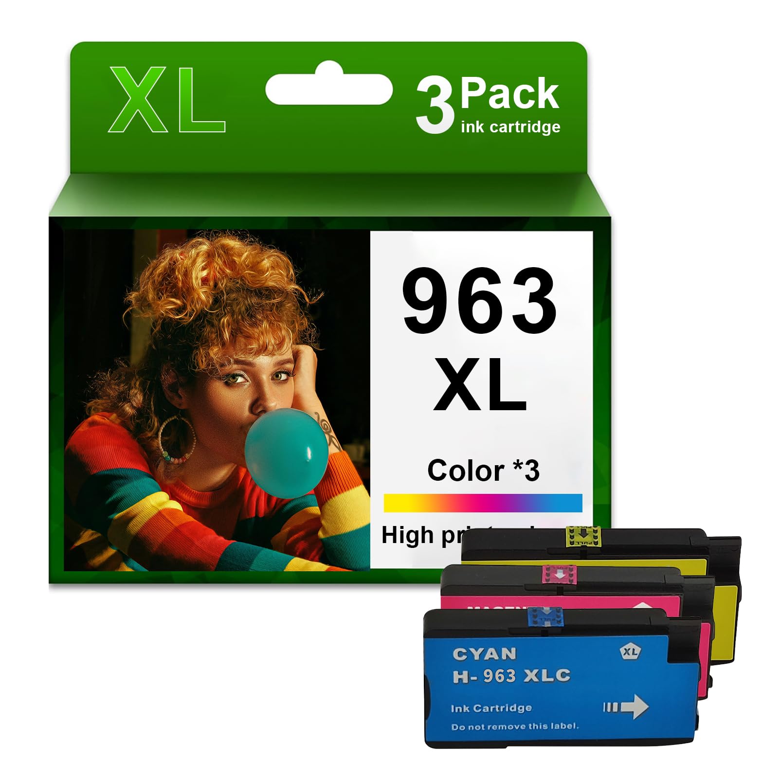 963XL 967XL Ink Cartridge Works Combo Pack Replacement for HP OfficeJet Pro 9020 9022 9025 9010 Printers Ink Cartridges,Color