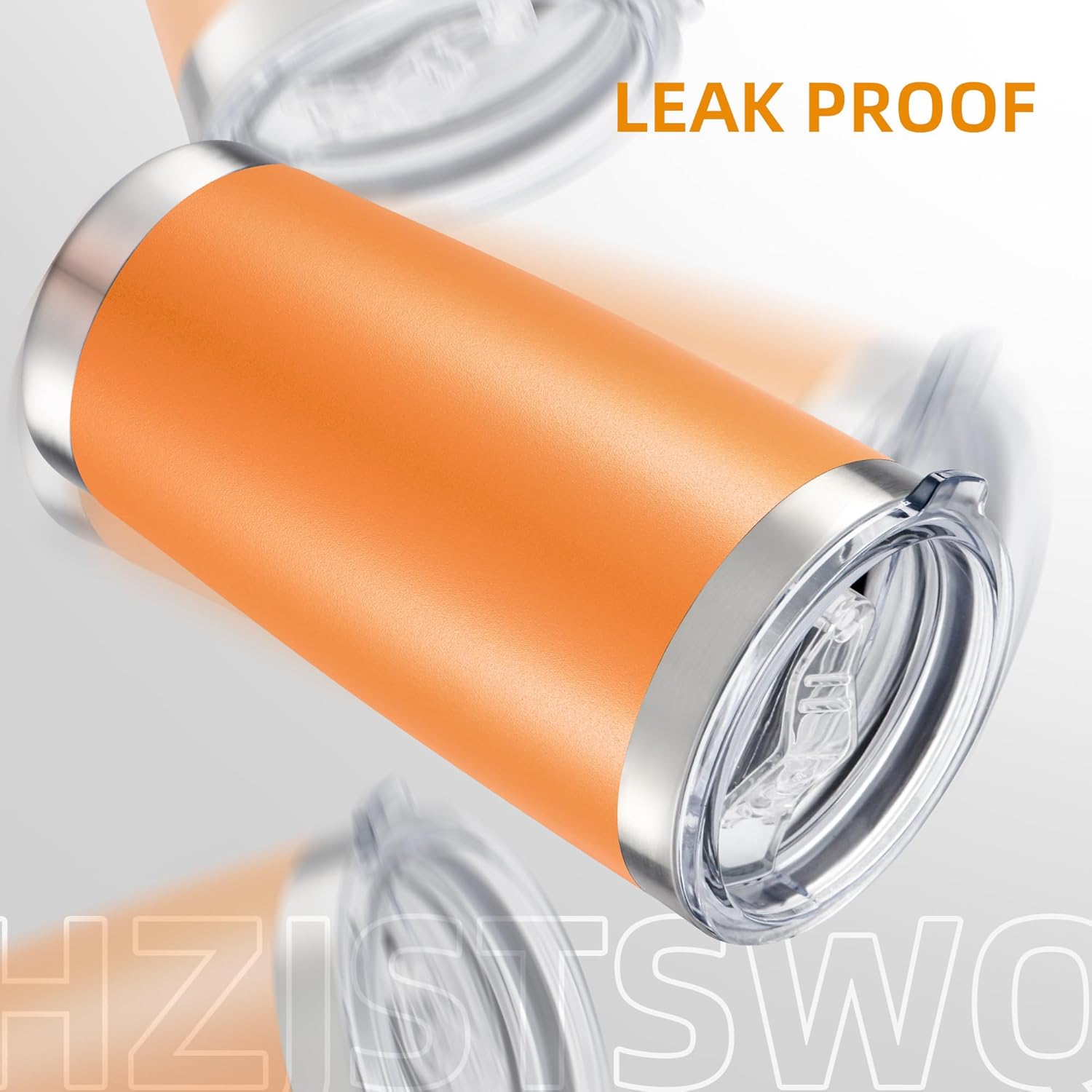 20 oz Tumbler Bulk with Lid Stainless Steel Insulated Tumblers Double Wall Vacuum Coffee Mug Powder Coated Tumbler Cups for Cold and Hot Drinks, Orange, 12 pack - Image 4