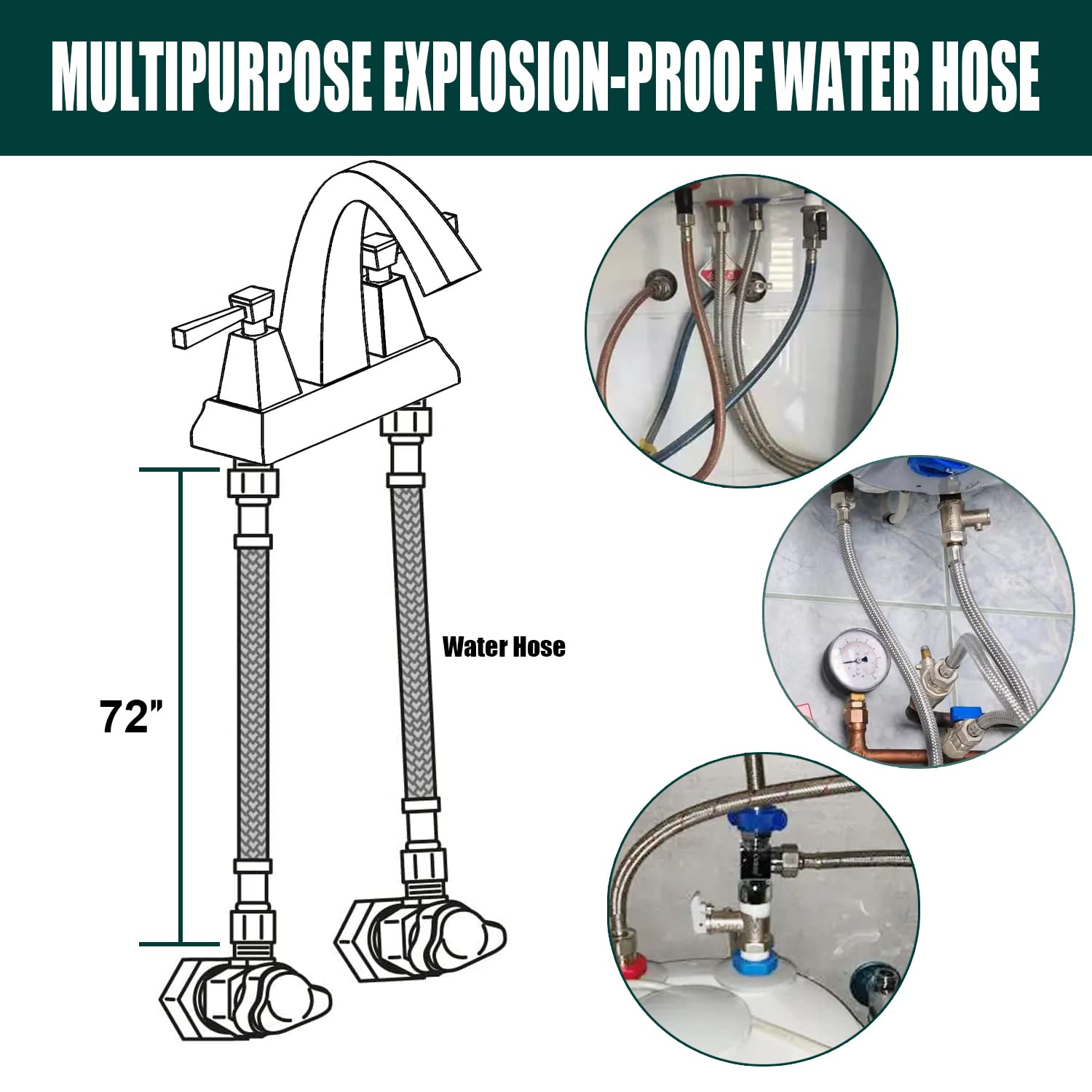 Home Depot Braided Toilet Connectors 48 Inch Toilet Water Supply ...