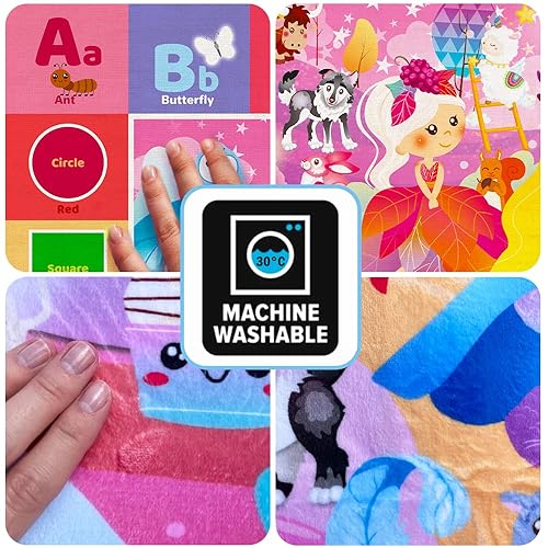 Miniatura 7 de QUOKKA Tapetes de juego para bebés y niños pequeños, tapete de juego ABC para niños, bebés y bebés, felpa súper suave, extra gruesa (0.3in) alfombra